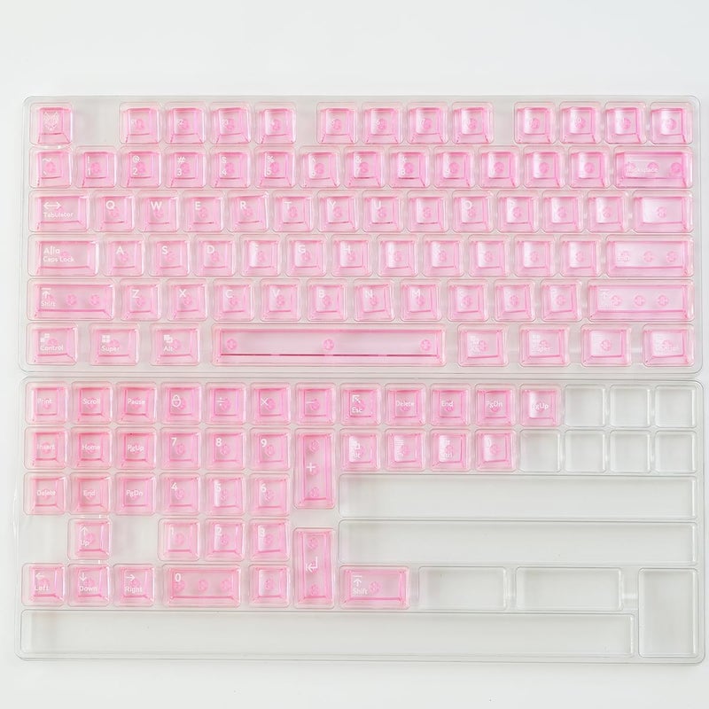 Sumgsn 114 Keys Transparent Keycaps PC Cherry Profile Pink Keycaps Set Fit for Cherry Mx Switches Mechanical Keyboard - Image 5